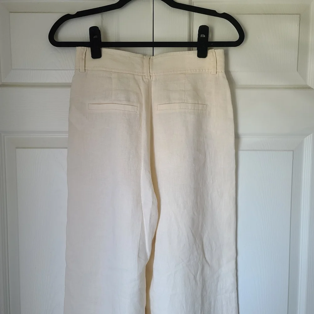 NWT Everlane The Linen Way High Drape Pant Size 0